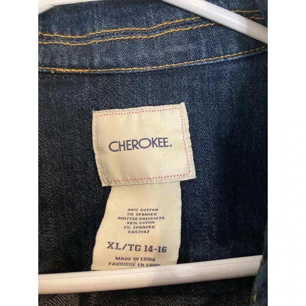 Cherokee Girl's Jean‎ Jacket Blue Denim XL